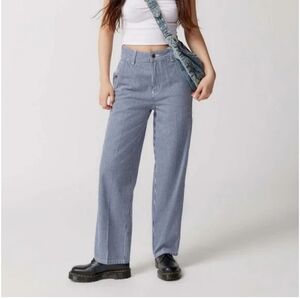 Dickies size 10 Hickory stripe denim carpenter pants relaxed straight leg